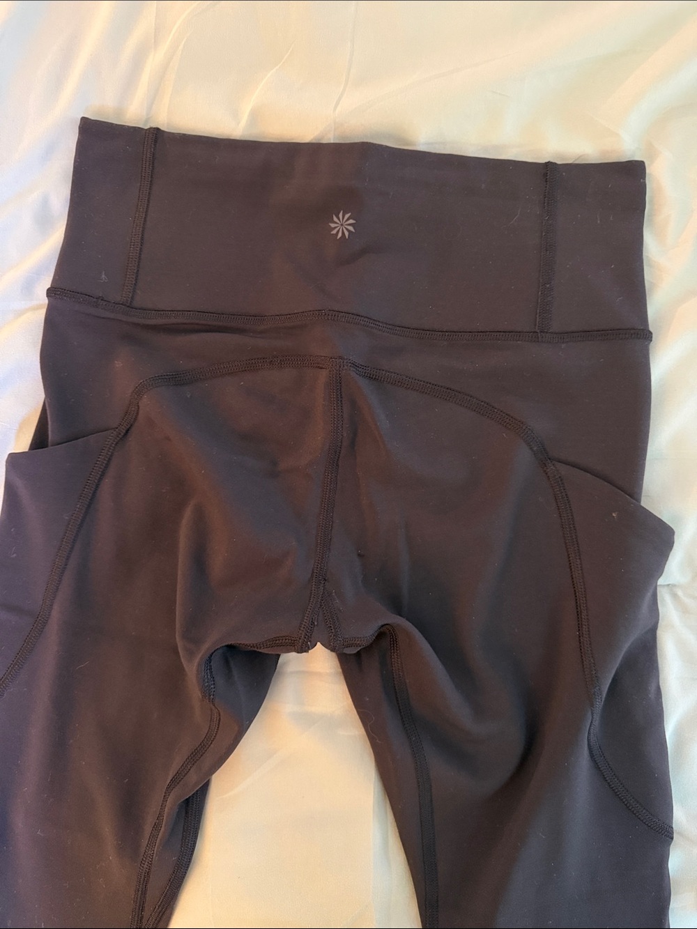 Athletic High-Waist Black Leggings V21 XS